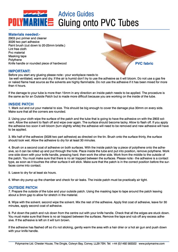 Polymarine PVC Inflatable Boat Adhesive 2 Part MD260515 35.44.35